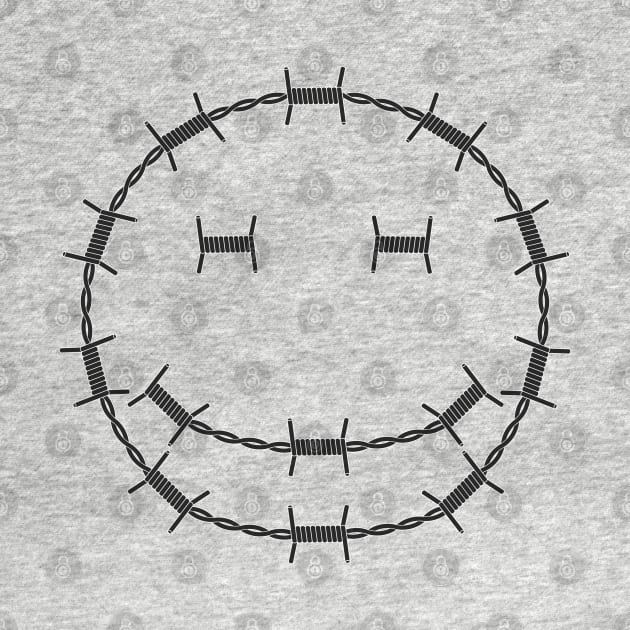 Barbed Wire Smiley by Kaijester
